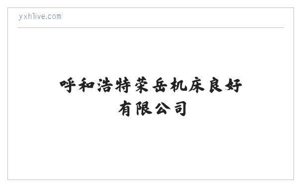 呼和浩特荣岳机床良好有限公司_yxhlive.com 缩略图