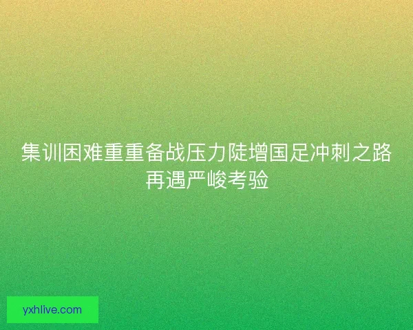 集训困难重重备战压力陡增国足冲刺之路再遇严峻考验 集训困难重重备战压力陡增国足冲刺之路再遇严峻考验