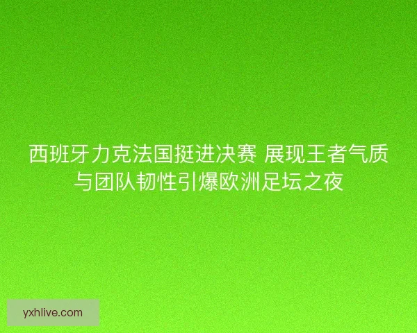 西班牙力克法国挺进决赛 展现王者气质与团队韧性引爆欧洲足坛之夜